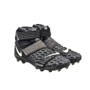 Nike Men's Size 16 US Force Savage Elite 2 Black White Football Cleats READ